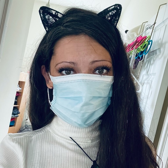 🎊💥HP!!💥🎊 Black Lace & Sequin Cat Ears Headband - Picture 9 of 9